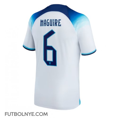 Camiseta Inglaterra Harry Maguire #6 Primera Equipación Mundial 2022 manga corta